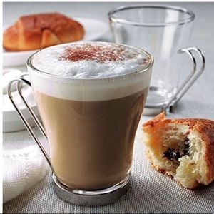 Set of 3, Bormioli Rocco Espresso Cups With Stainless Steel Handle 7.5” Oz